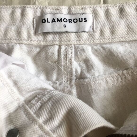 ASOS Jeans US 2 Denim High Rise Distressed Glamorous casual - Picture 7 of 8